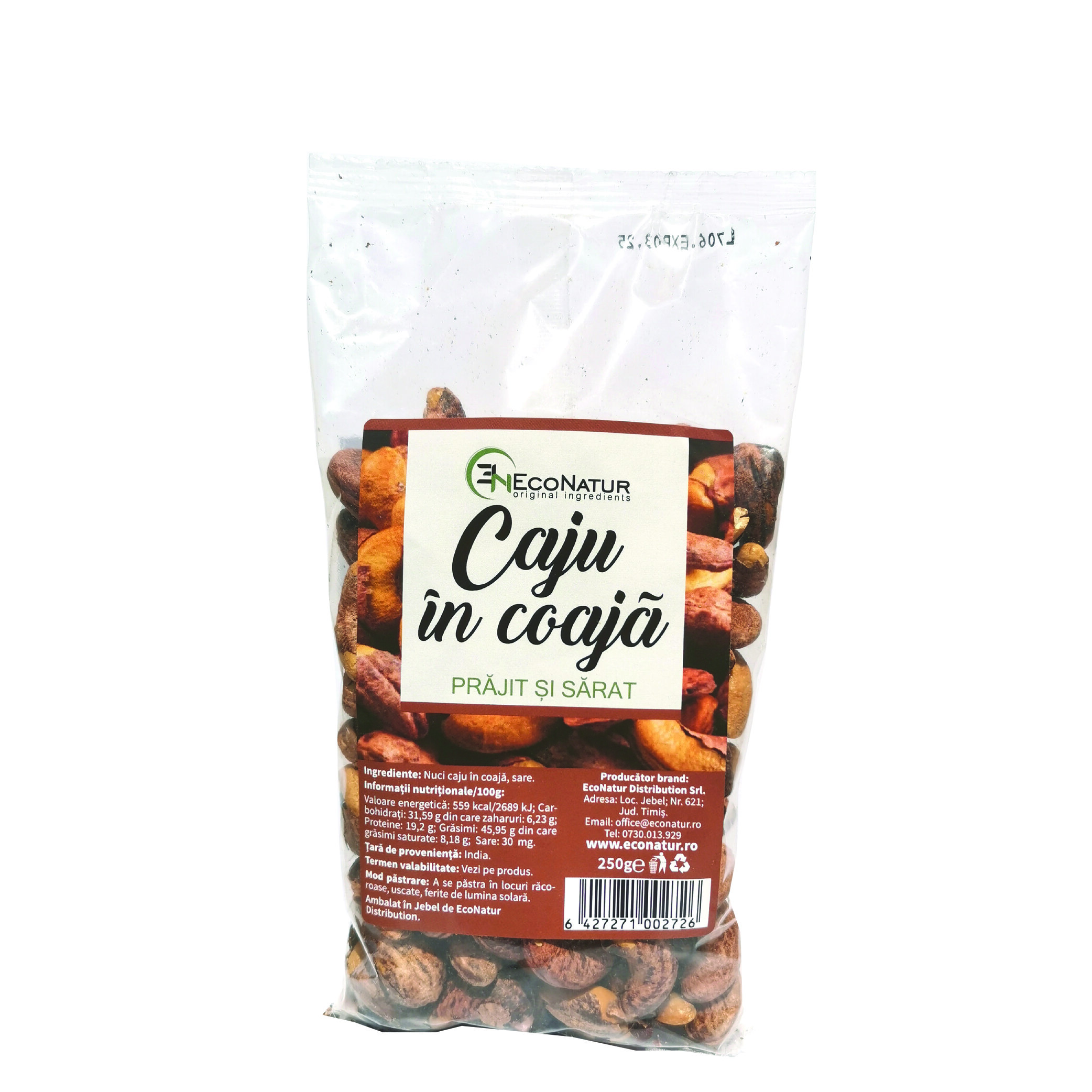 Produse - Caju in coaja prajit si sarat 250G Econatur