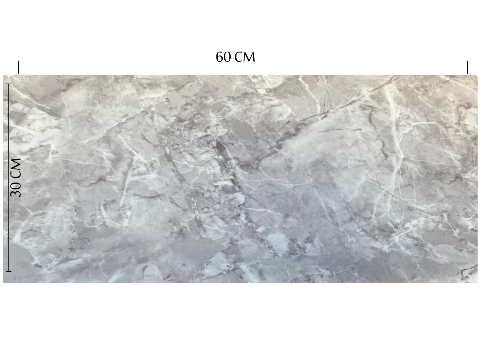 Placa de tapet x 10 lucios, At Performance, impermeabil, Autoadeziv, usor de curatat, 30x60 cm, Marmura gri piatra. - Placi decorative - atMag.ro