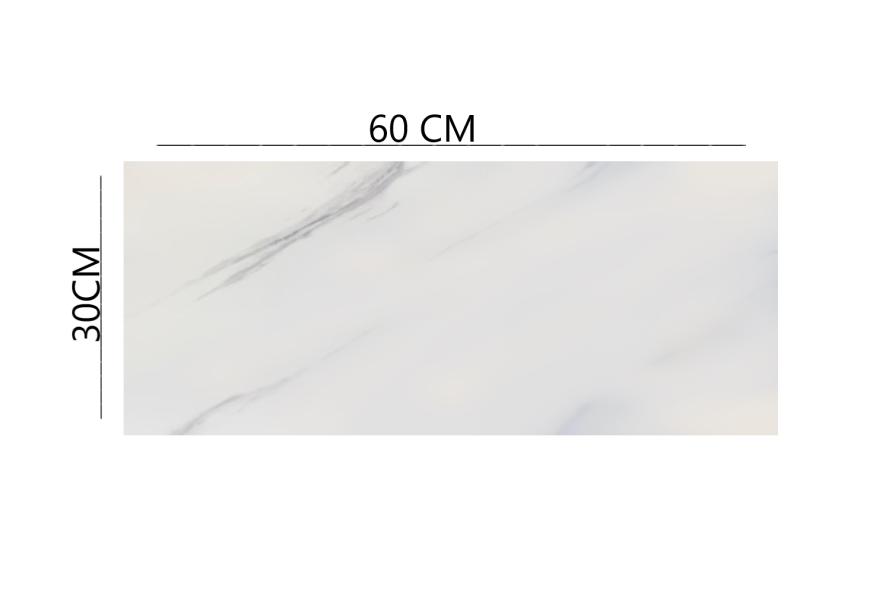 Placa de tapet x 10 lucios, At Performance, impermeabil, Autoadeziv, usor de curatat, 30x60 cm, Marmura alba cu gri - Placi decorative - atMag.ro