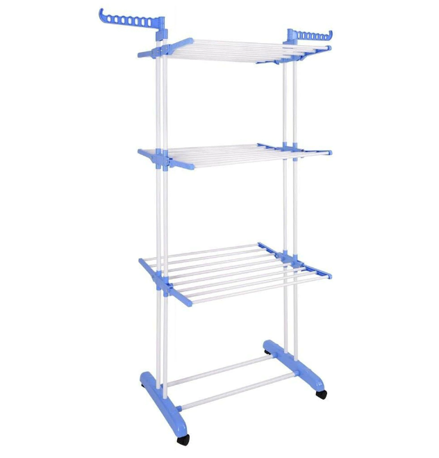 Produse - Uscator Vertical Pliabil SUPER TRENDS® Pentru Rufe Haine, Mobil si Ergonomic Pentru Spatii Mici, Suport Umerase, Inaltime 175cm