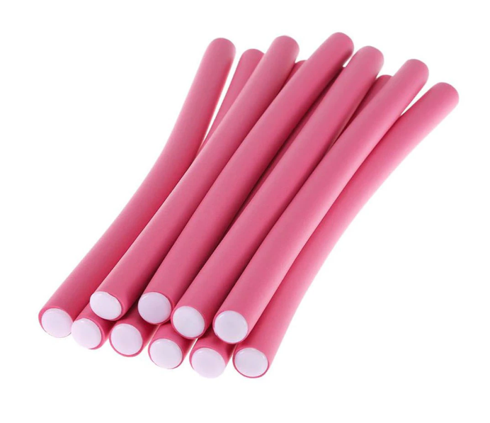 Produse - Set 10 Bigudiuri Flexibile pentru Par Uscat-Umed, nr. 1, roz, SUPER TRENDS®