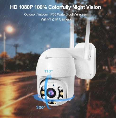 Camera Supraveghere, WiFi Night Vision 360°, Senzor De Miscare, At Performance, Pentru Exterior, Si Interior - Camere de supraveghere si accesorii - atMag.ro