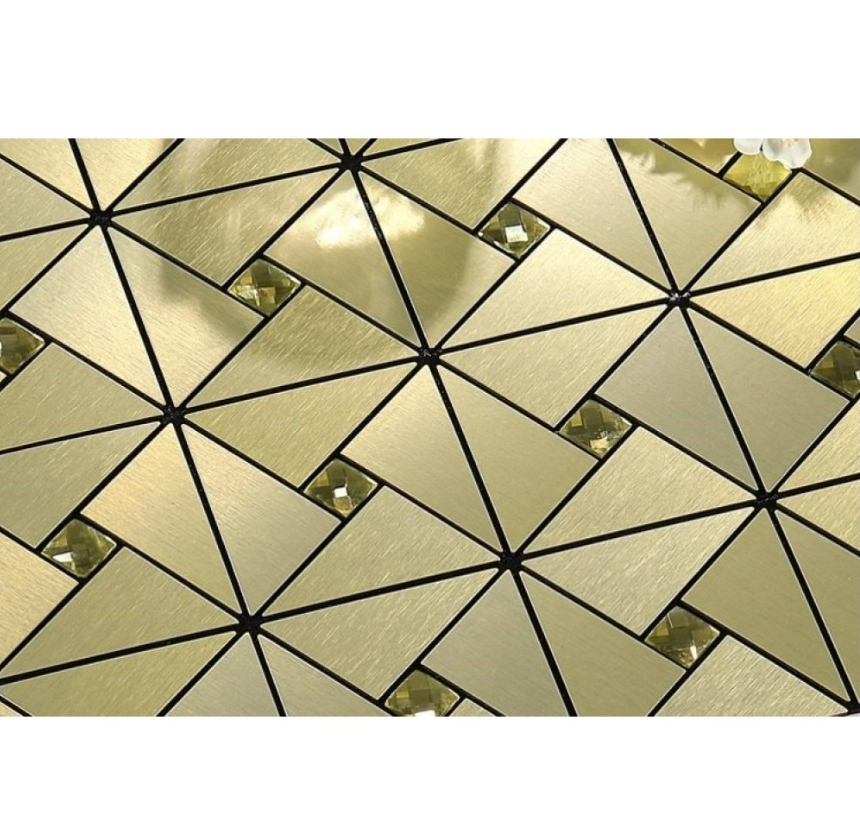 Set x5 Tapet Mozaic, At Performance, decor perete aluminiu si sticla 30*30cm culoare, auriu - Tapet - atMag.ro Set x5 Tapet Mozaic, At Performance, decor perete aluminiu si sticla 30*30cm culoare, auriu - Tapet - atMag.ro