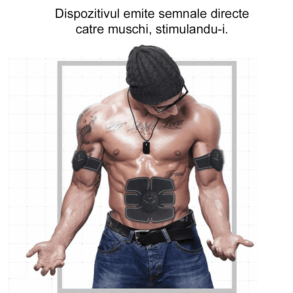 Set Centura Si Accesorii Electrostimulare Muschi Edar Pentru Abdomen Brate Picioare