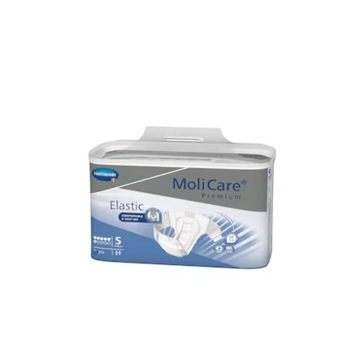 Produse - Scutece adulti, Moli Care Premium Elastic, S, 6 picaturi, 2 bucati, Hartmann