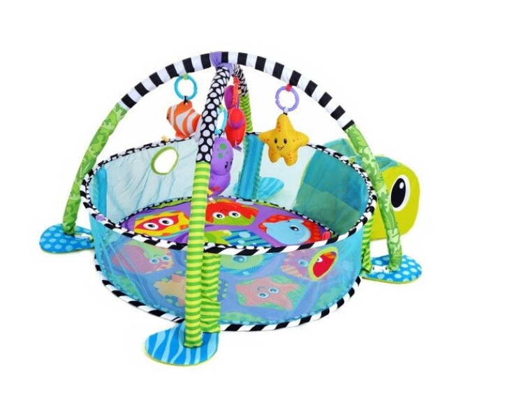Centru de activitati multifunctional interactiv pentru copii si bebelusi, At Performance, 3 in 1 tip tarc, cu Bile moi multicolore si Jucarii interactive, tip Broscuta, 0 luni + - Centre de activitati bebelusi - atMag.ro