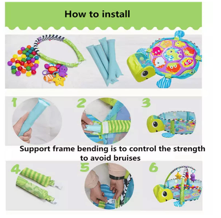 Centru de activitati multifunctional interactiv pentru copii si bebelusi, At Performance, 3 in 1 tip tarc, cu Bile moi multicolore si Jucarii interactive, tip Broscuta, 0 luni + - Centre de activitati bebelusi - atMag.ro