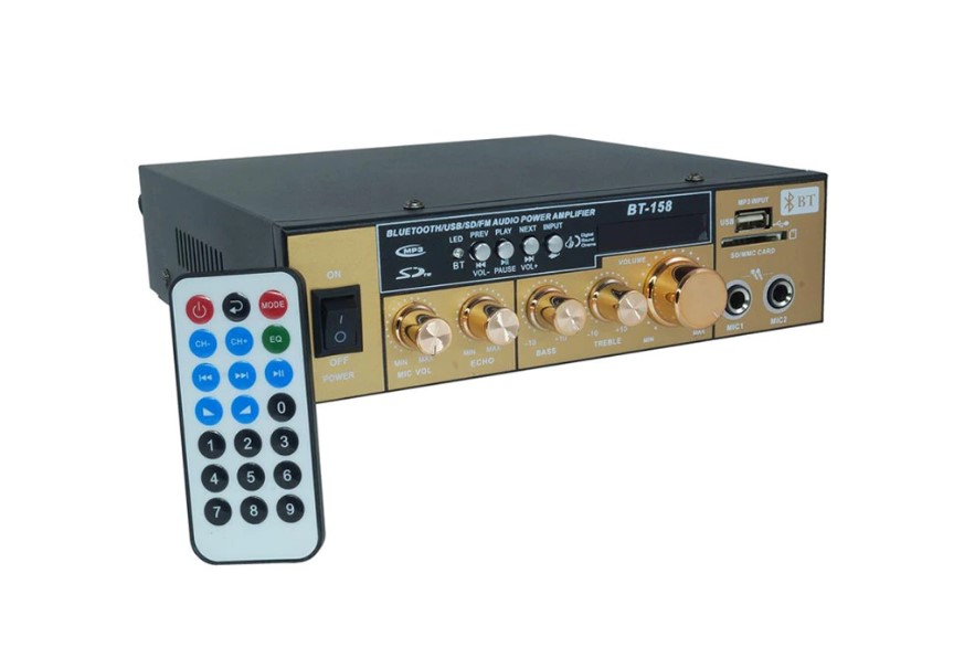 Amplificator receiver Bluetooth BT-158, USB, At Performance, telecomanda inclusa - Amplificatoare - atMag.ro