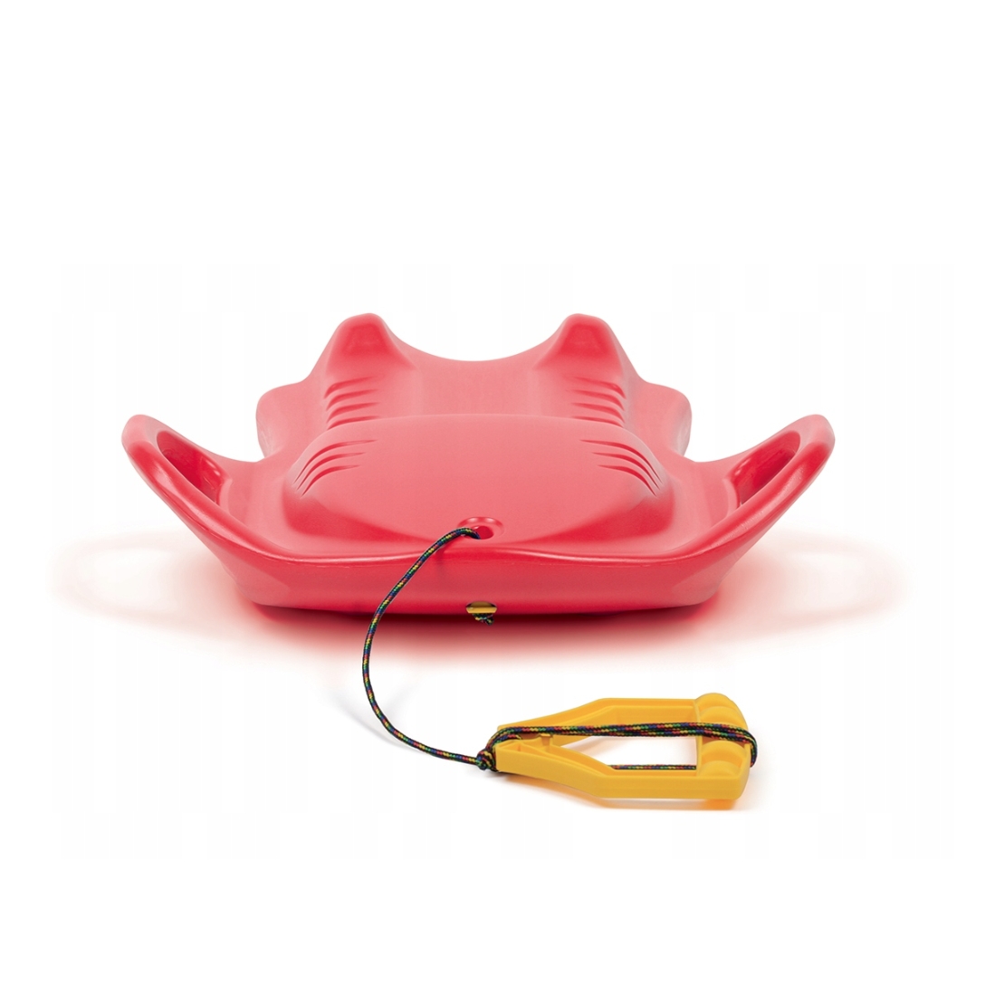 Bob rosu Prosperplast Sporty cu franghie si manere laterale pe zapada