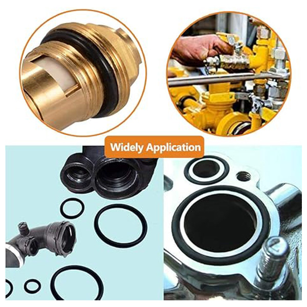Set 360 garnituri din cauciuc, zggzerg, Cu cutie de depozitare, Usor de depozitat, Sortiment de garnituri O-Ring inel de etansare in 24 de dimensiuni diferite, Pentru reparatii autoturisme Sanitary Workshop Hydraulic, Negru 2 44627815