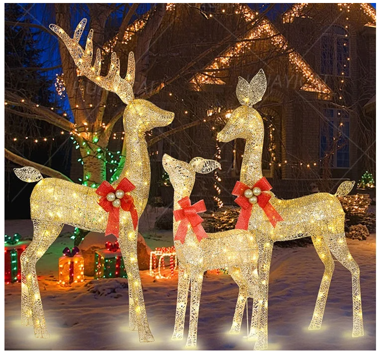 Decoratiune de Craciun, At Performance, Set Reni Potrivit pentru utilizare in interior si exterior - Casa, Gradina & Bricolaj - atMag.ro