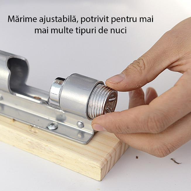 Spargator de Nuci si Alune SUPER TRENDS®, Aparat Manual, Materiale Premium, Lemn si Otel Inoxidabil, 20x16x5 cm [4]