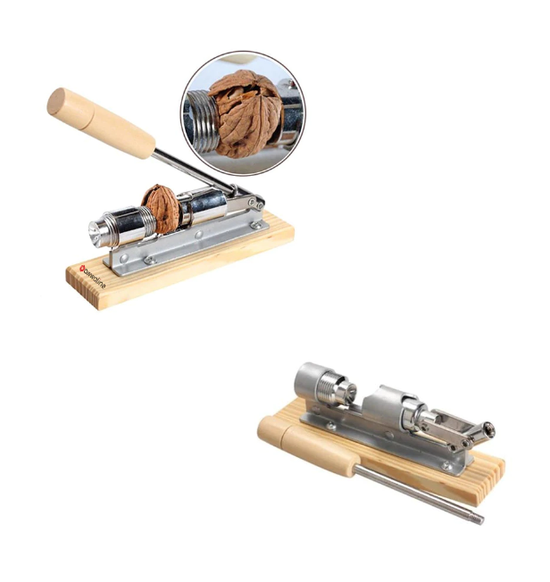 Spargator de Nuci si Alune SUPER TRENDS®, Aparat Manual, Materiale Premium, Lemn si Otel Inoxidabil, 20x16x5 cm [2]