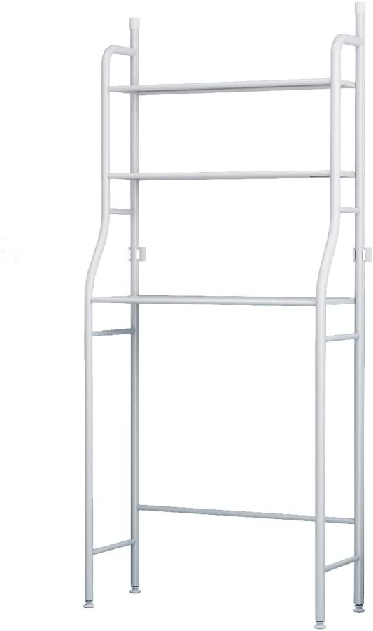 Produse - Raft Depozitare Pentru Masina de Spalat, Tip Etajera cu 3 Polite, Otel Inoxidabil/ABS, 160x65x25 cm, Alb