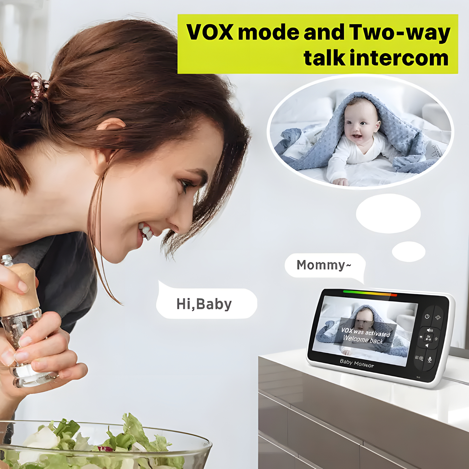 sistem de monitorizare video pentru bebelusi, baby monitor