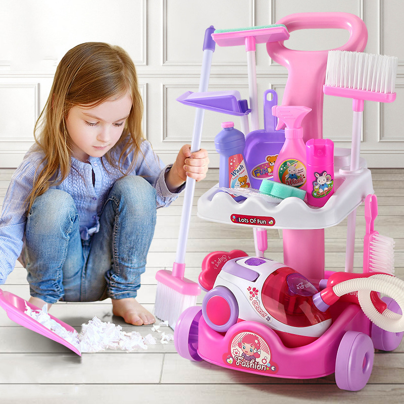 Set de Joaca Interactiv si Educativ, At Pereformance, pentru Copii Banc de Curatenie cu Aspirator Functional, Mop, Faras, Perie, Matura, si Accesorii de Curatat, Roz - Jucarii si jocuri educative - atMag.ro