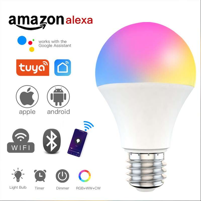Bec Inteligent LED RGB inteligent Smart A67, Wi-Fi, Tuya/Smartlife, E27, 10W (100W), 1000 lm, lumina alba si colorata (2200-6500K), @SmartWiz [1]