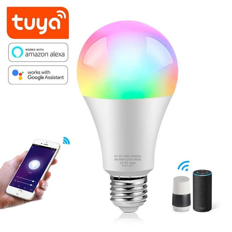 Bec Inteligent LED RGB inteligent Smart A67, Wi-Fi, Tuya/Smartlife, E27, 10W (100W), 1000 lm, lumina alba si colorata (2200-6500K), @SmartWiz [2]