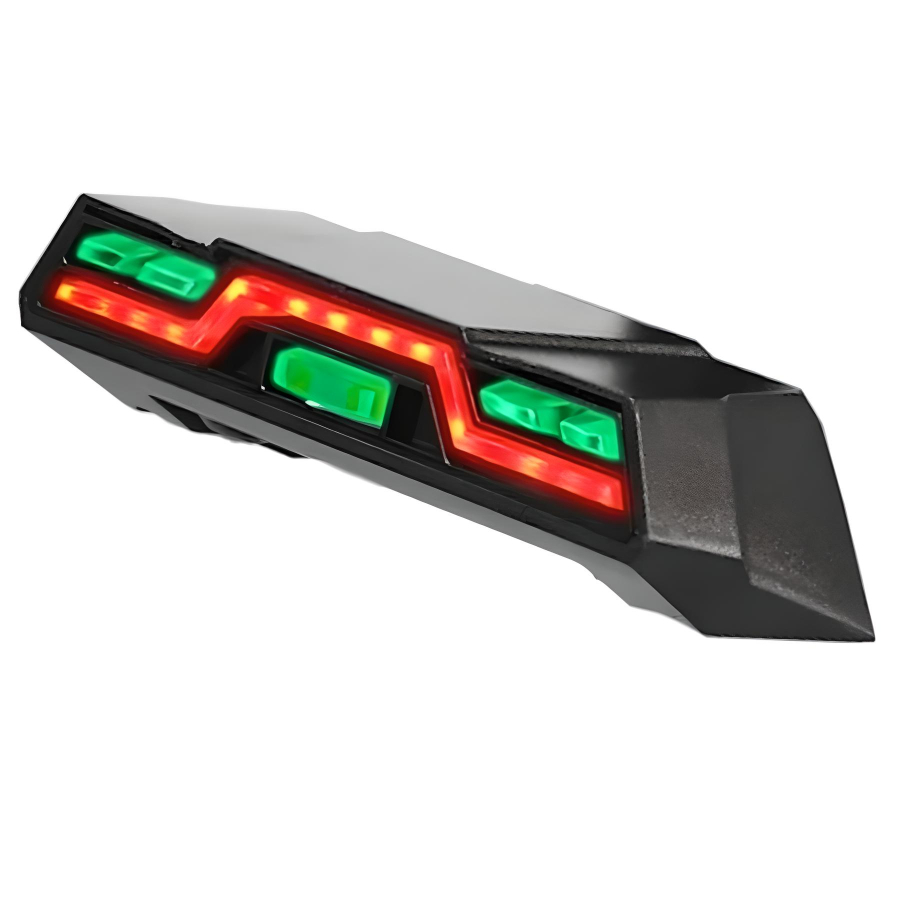 Produse EmagMarketplace - Stop bicicleta in 2 culori AdyMel®, 6 moduri de iluminare, potrivire universala inclusiv MTB, incarcare USB, autonomie baterie pana la 40 ore, plastic ABS, rezistent la apa, negru