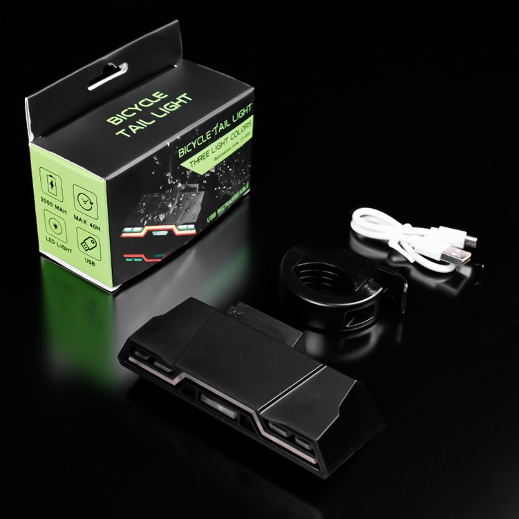 Stop bicicleta in 2 culori AdyMel®, 6 moduri de iluminare, potrivire universala inclusiv MTB, incarcare USB, autonomie baterie pana la 40 ore, plastic ABS, rezistent la apa, negru [6]