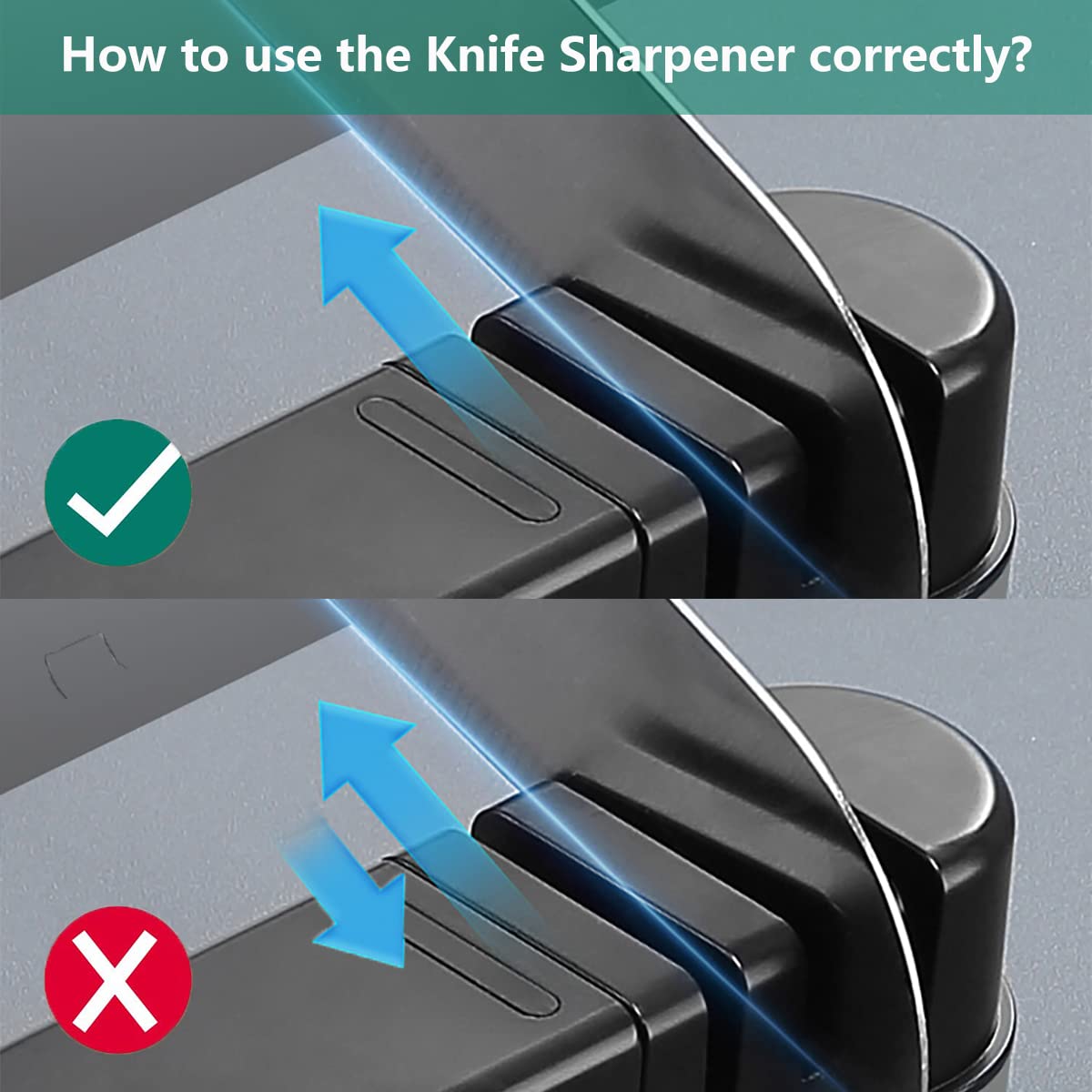 Ascutitor profesional pentru cutite AdyMel®, piatra abraziva inclusa, 4 nivele, ascutire, finisare, slefuire, indreptare, Gri [7]