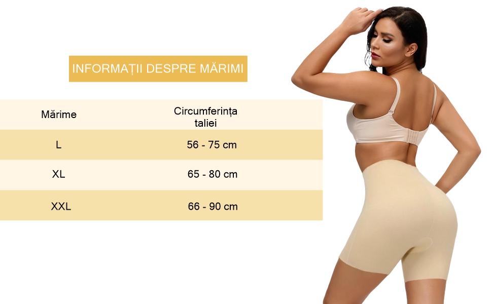 Lenjerie modelatoare cu burtiera tip corset, fara cusaturi, compresie mare,  zenifique, bej, marime XL