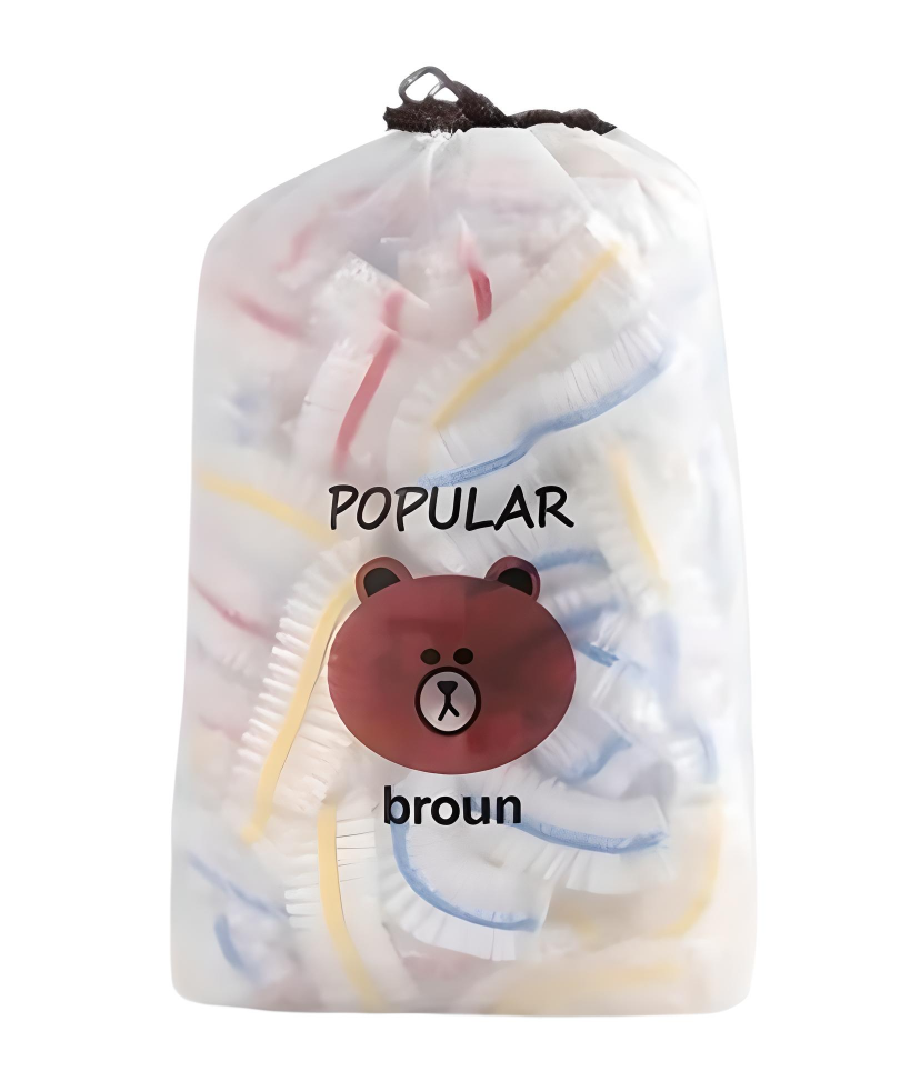 Produse EmagMarketplace - Pungi alimentare cu elastic multicolor AdyMel®, Set 100 buc, 24 cm diametru, calitate superioara, foarte rezistente, pentru acoperirea alimentelor, tip capac, reutilizabile, transparent