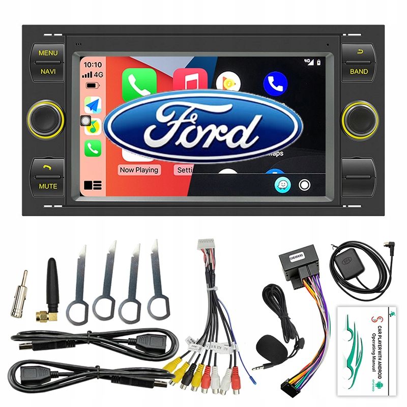 Navigatii GPS - Navigatie Ford Fusion C-MAX S Focus Mondeo Kuga Galaxy, Android 13, Wireless Carplay si Android Auto, 2GB RAM si 32GB ROM, Display IPS 7 inch, Internet, Aplicatii, Wifi, Bluetooth