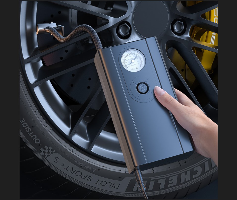 Pompa aer electrica, AT PERFORMANCE®, tip mini, compresor auto, maxim 10 BAR, 150 psi, 120W, cablu 15cm, alimentare la mufa auto, negru - Accesorii auto si intretinere - atMag.ro