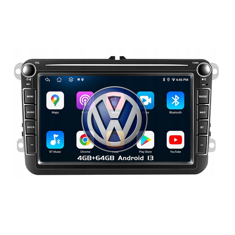 Navigatie VW PASSAT Skoda Octavia Golf, Ecran 8 inch IPS, 4GB RAM si 64GB, Android 13, Slot sim 4G, Internet, Aplicatii, Wi Fi, Usb, Bluetooth [15]