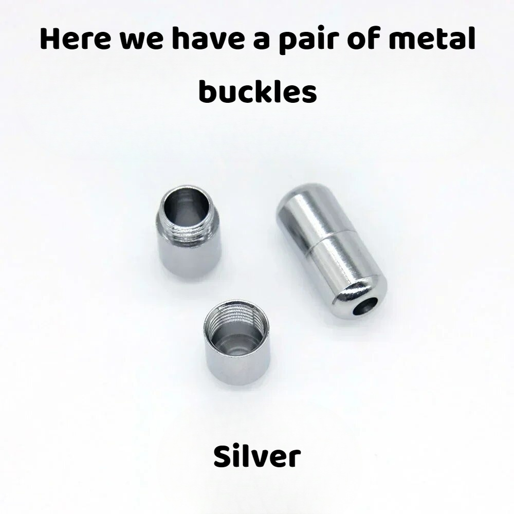 Set 8 buc Capsule metalice AdyMel®, rotunde, pentru sireturi incaltaminte, cu filet, Argintiu [2]