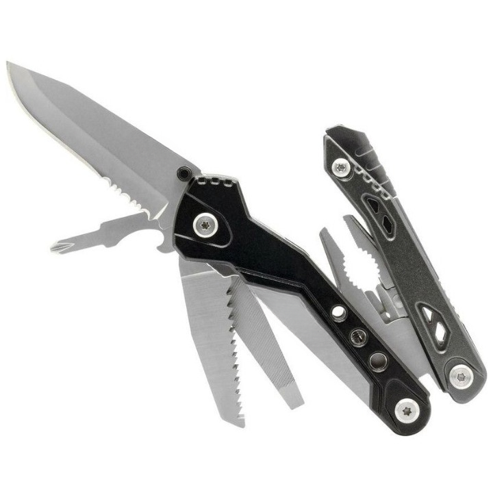 Produse EmagMarketplace - Cutit multifunctional Outdoor Survival cu geanta transport din material textil