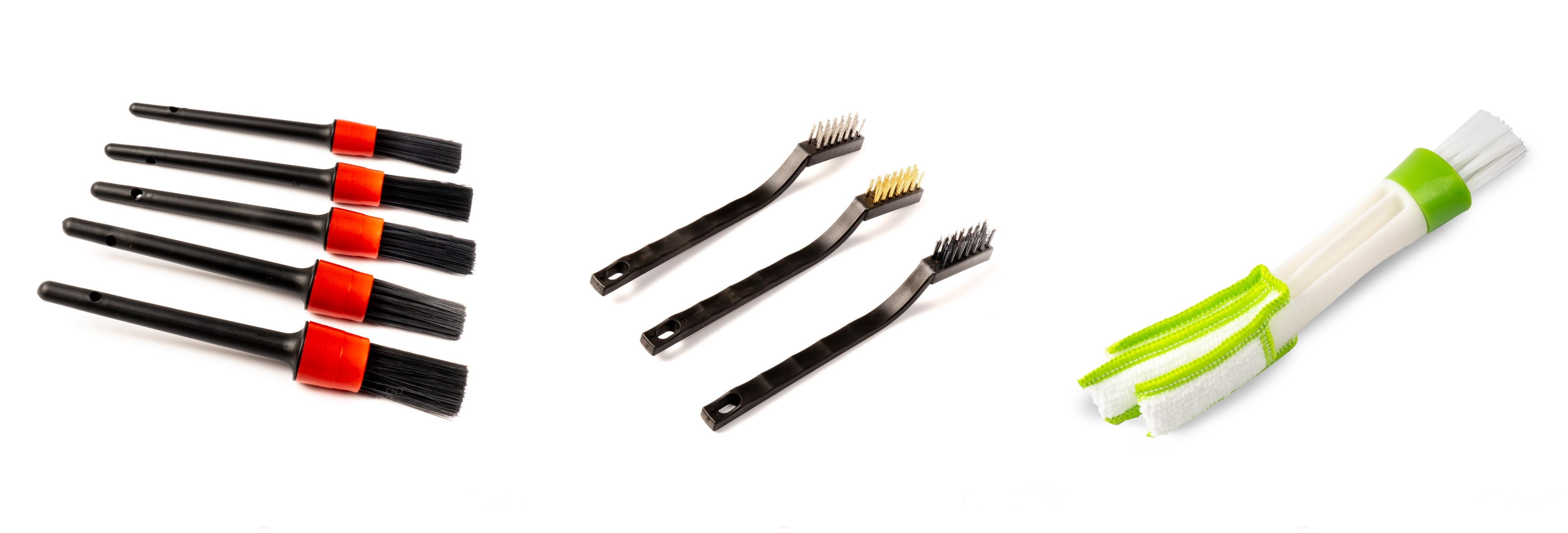 Produse cosmetica auto - Set pensule si perii pentru detailing, 9 bucati
