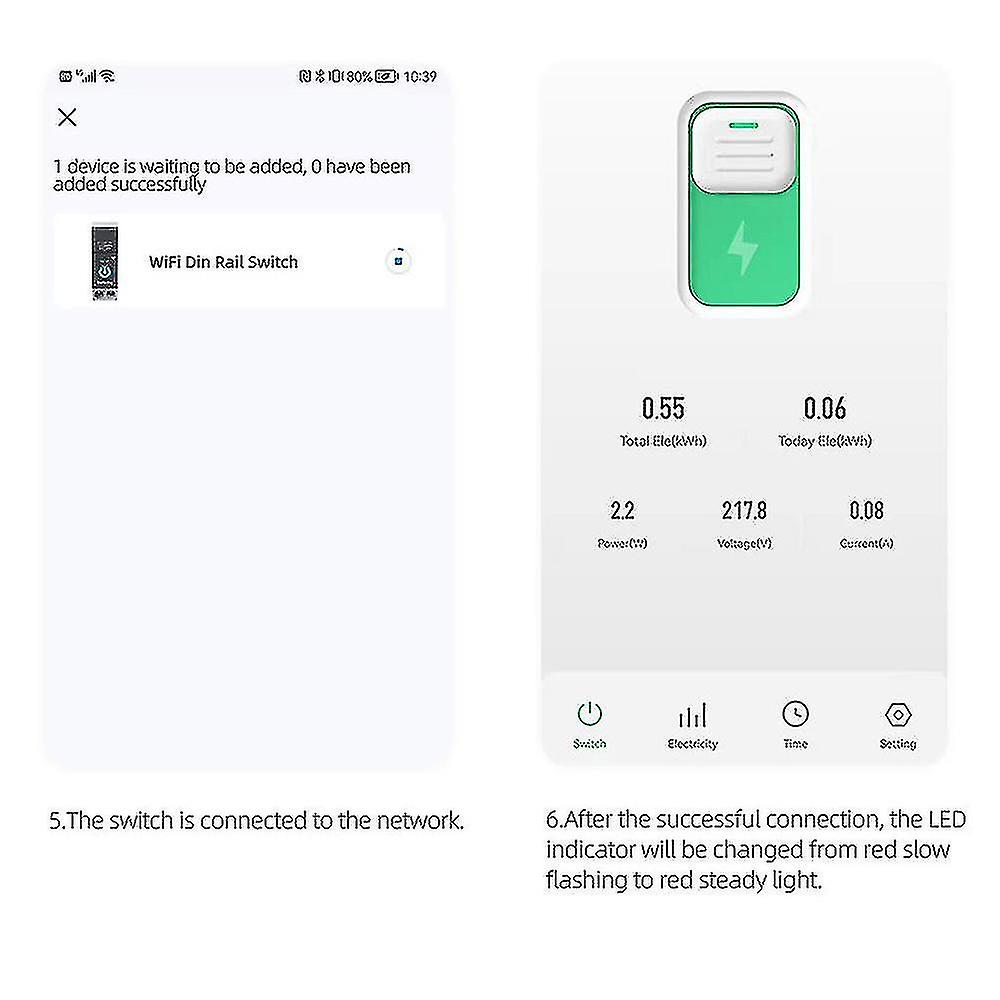 Siguranta Inteligenta, Wi-Fi, 10A, 1P,1P+N, Monitorizare energie, Protectie Supratensiune, Programare inteligenta, compatibil Tuya, Smart Life APP @SmartWiz [4]