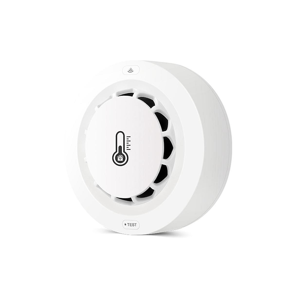 Senzori Inteligenti - Detector inteligent de fum, temperatura si umiditate, higrometru, WiFi,, compatibil cu aplicatiile TuyaSmart si SmartLife, @SmartWiz