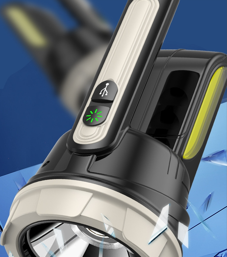 Lanterna Led Profesionala, AT PERFORMANCE®, TD-1500A, 30W, lumina laterala COB, incarcare de tip C, carcasa abs, cablu USB - Lanterne - atMag.ro