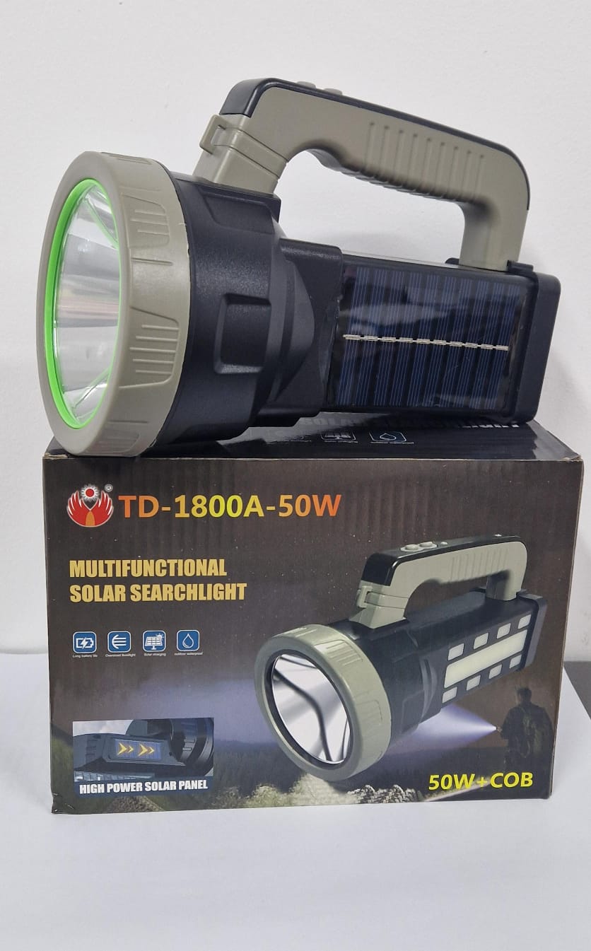 Lanterna Led Profesionala, AT PERFORMANCE®, TD-1800A, 50W, lumina laterala COB, incarcare de tip C, carcasa abs, cablu USB - Lanterne - atMag.ro