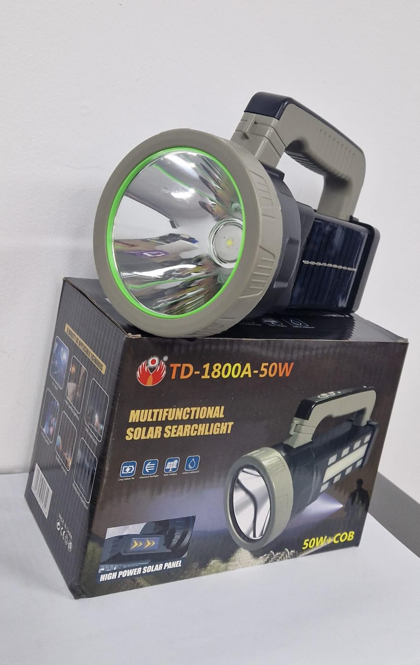 Lanterna Led Profesionala, AT PERFORMANCE®, TD-1800A, 50W, lumina laterala COB, incarcare de tip C, carcasa abs, cablu USB - Lanterne - atMag.ro