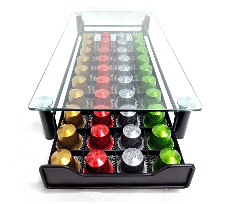 Organizator capsule, AT PERFORMANCE®, 60 capsule, 30 x 40 x 6, 5 cm - Accesorii si piese aparate cafea - atMag.ro