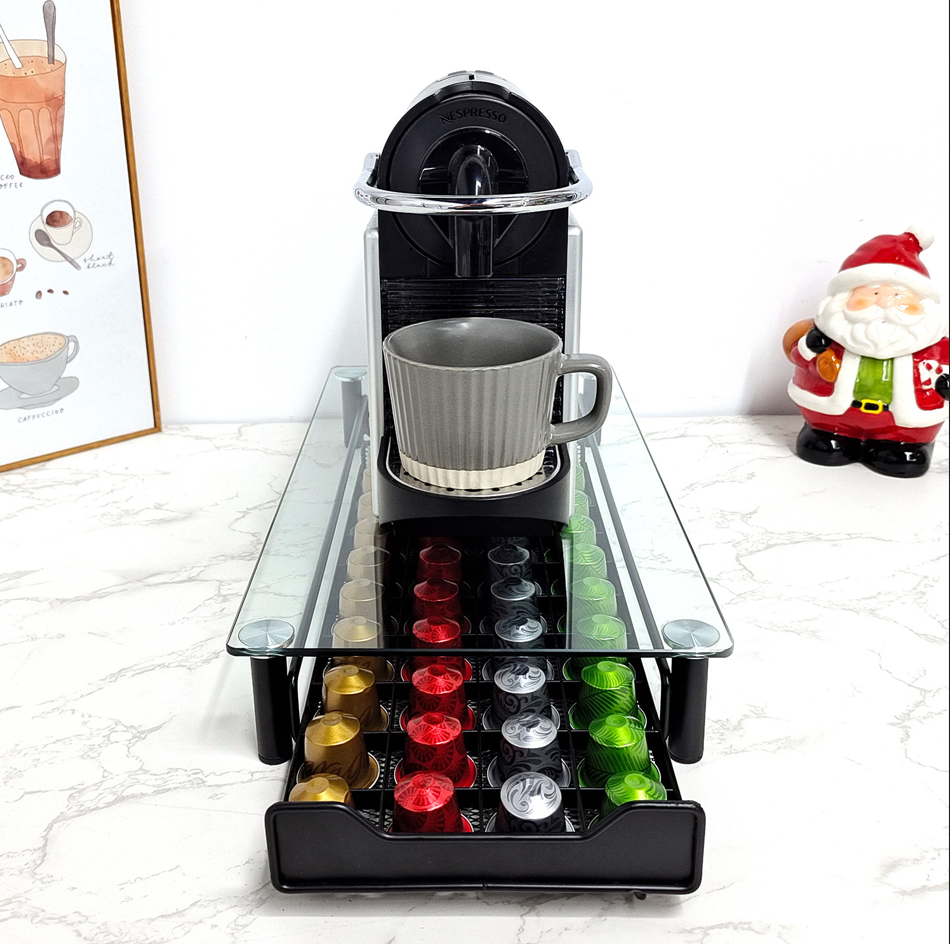Organizator capsule, AT PERFORMANCE®, 60 capsule, 30 x 40 x 6, 5 cm - Accesorii si piese aparate cafea - atMag.ro