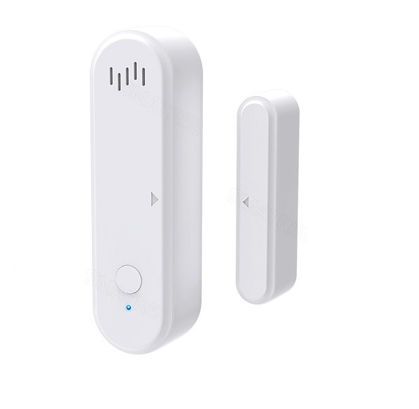 Senzori Inteligenti - Senzor magnetic Wi-Fi, Avertizare Sonora, de usa/fereastra alb compatibil Tuya SmartLife Alexa si Google Assistant @SmartWiz