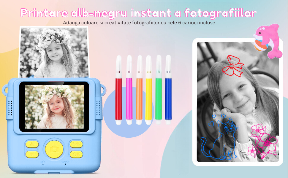 Aparat foto copii cu printare instant