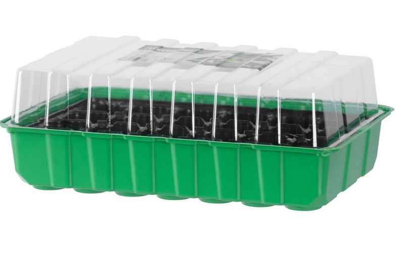 Sere si solarii - Tava pentru rasaduri cu capac din plastic transparent, 24 alveole, 35x22x12 cm