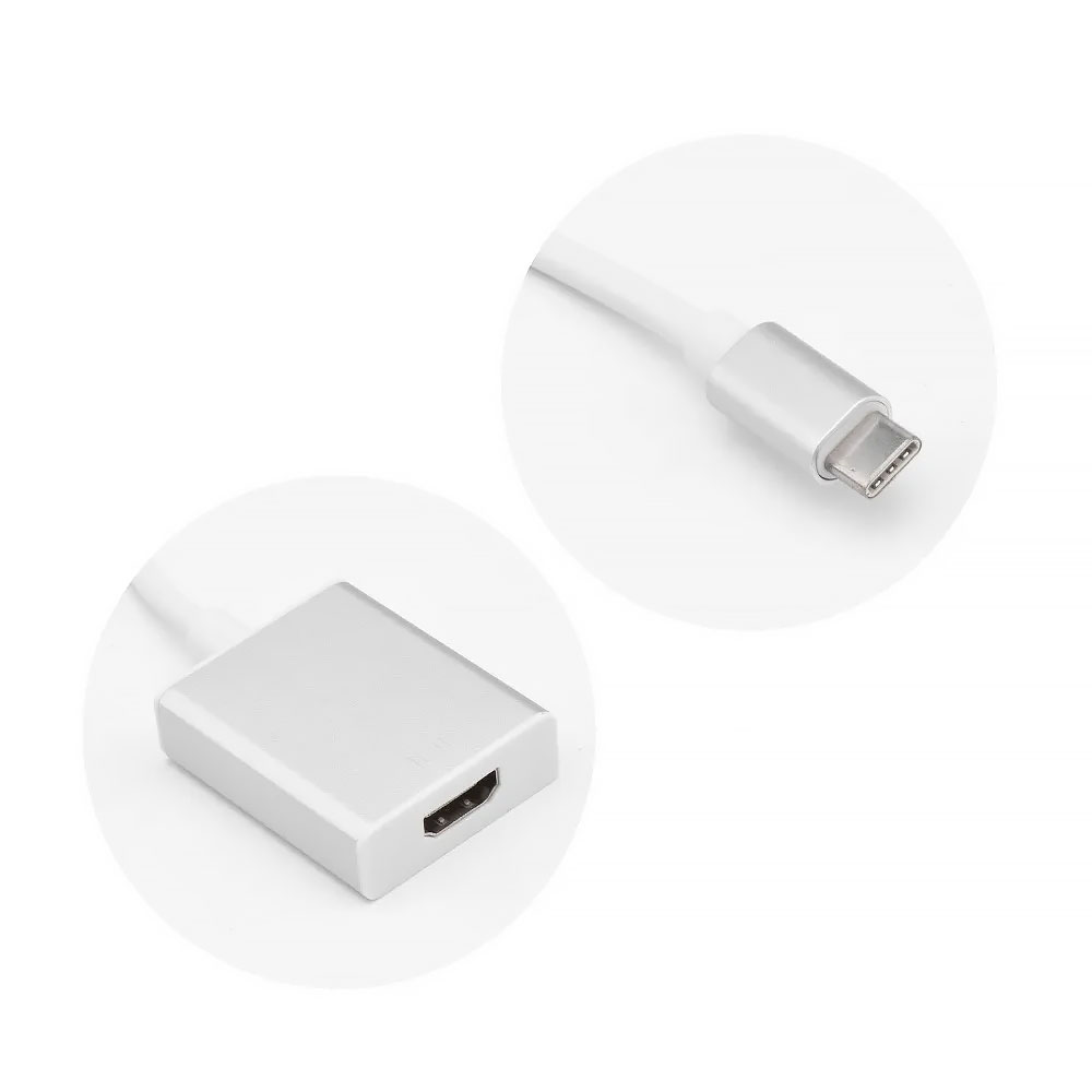 Адаптер за HDMI кабел - Type-C, тип USB-C конектор, преносим, 10 см ...
