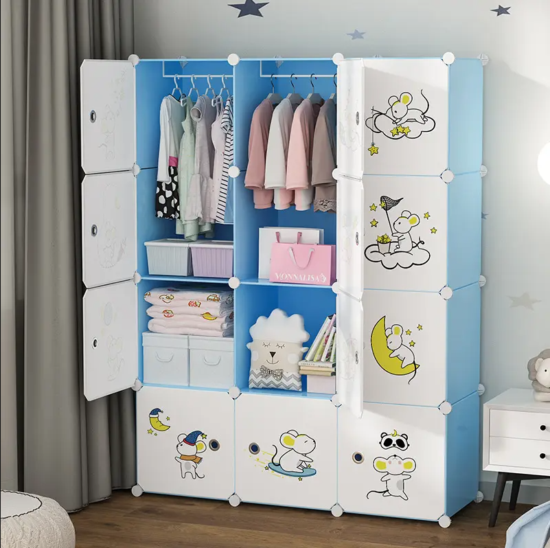 Dulap modular pentru copii, alb, AT PERFORMANCE®, 12 rafturi, durabil, 110X37X147 cm. - Mamă - bebe și jucării - atMag.ro
