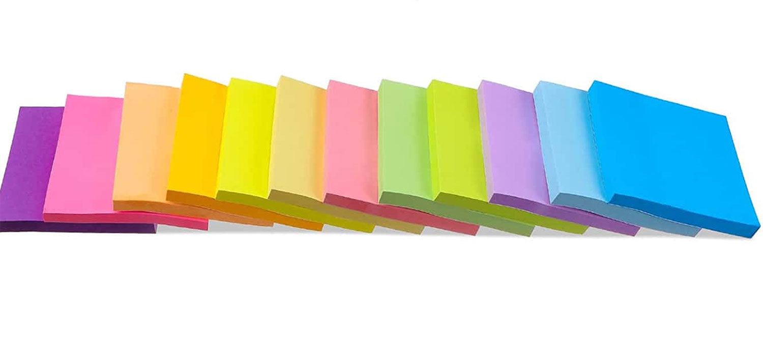 Set 12 cuburi cu note adezive, Notekisskai, 600 coli, Multicolor eMAG.ro