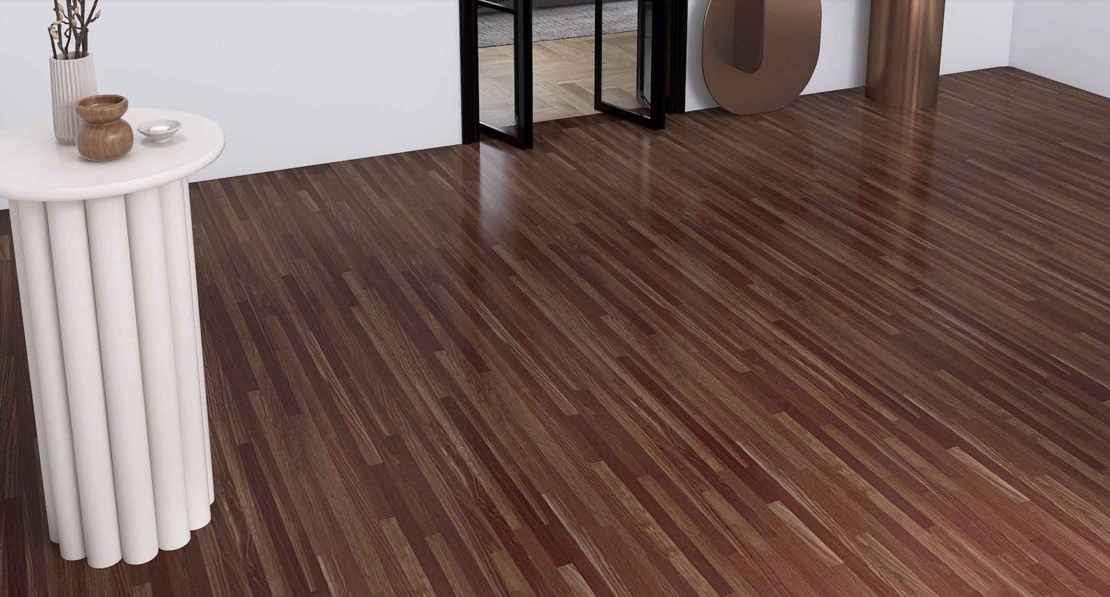 Set 36 Placi, De Pardoseala, AT PERFORMANCE®, durabil, autoadezive, PVC, 914.4mm x152.4mm, mm 5 m²/box, Maro inchis melange - Parchet si pardoseli - Placi autoadezive pardoseala - atMag.ro