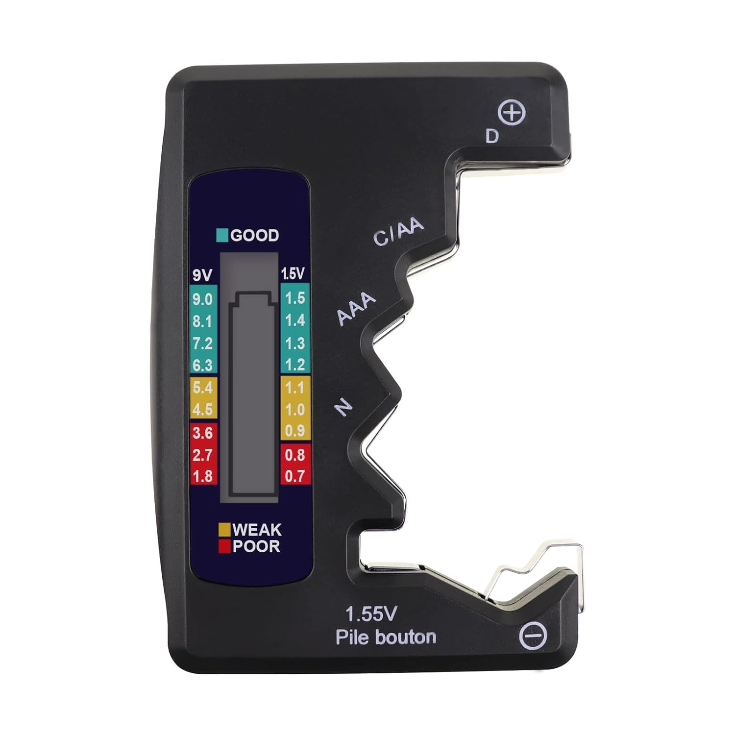Produse - Tester Baterii SUPER TRENDS® 1,5 V-9 V, D, C, AA, AAA, N, Ecran LCD, Negru