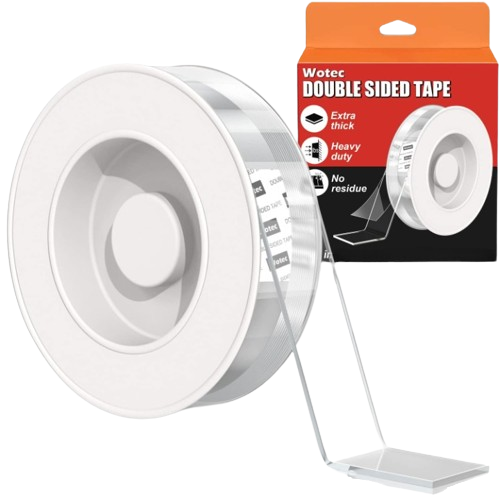 Produse - Banda Dublu Adeziva Reutilizabila Extra Strong SUPER TRENDS®, Rezistenta la Apa, Siliconica, Transparenta, Lungime 3 m x Latime 2 cm