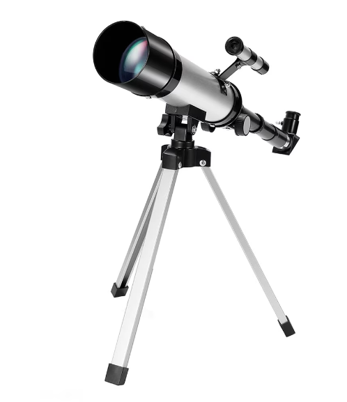Produse - Telescop Astronomic SUPER TRENDS® Cu Trepied Din Aluminiu, Vedere 360°, Zoom Reglabil Maxim 40x si Prisme de 90°, Argintiu/Negru